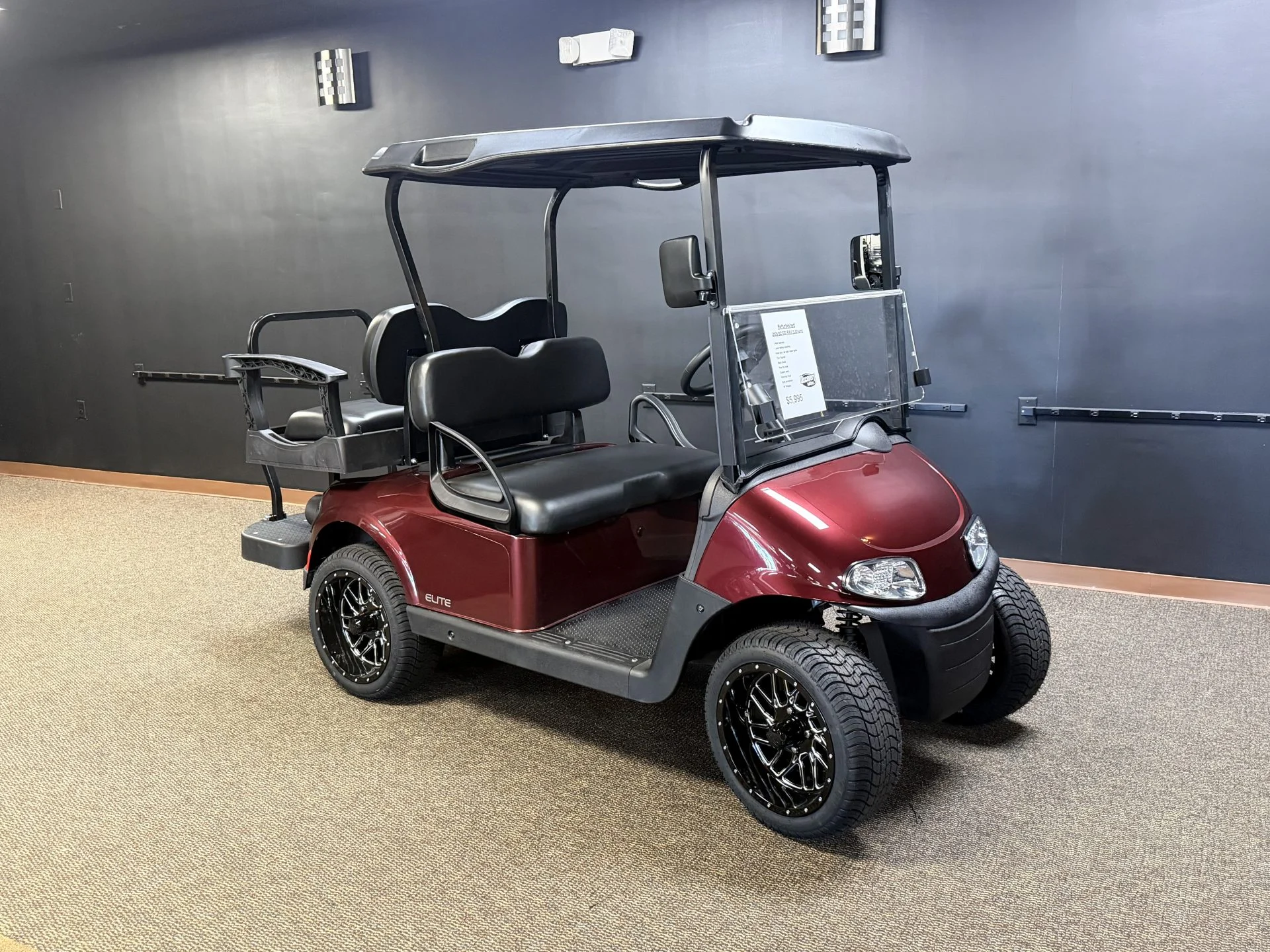2020 E Z GO RXV Elite Lithium Golf Cart for Sale (Burgundy)217 (1)