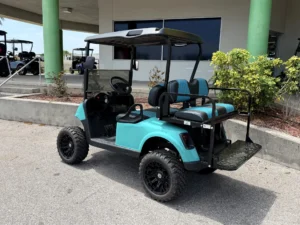 2020 E Z GO RXV Elite Lithium Lifted Golf Cart for Sale (Turquoise) (2)