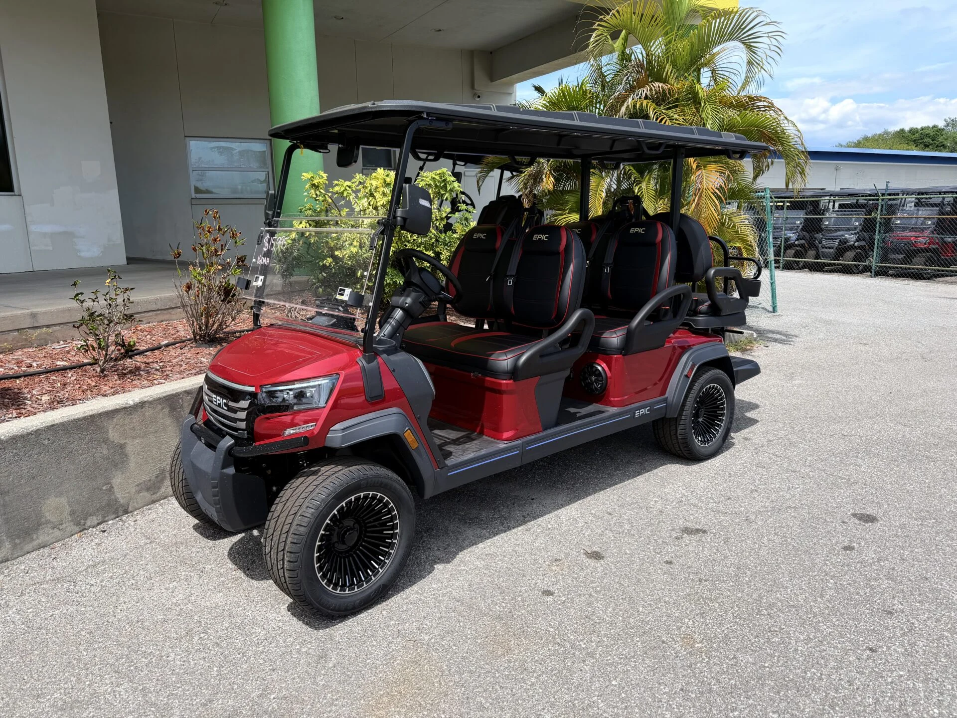 2026 Epic E60FX Red 6 Passenger Lithium Golf Cart for Sale130 (1)