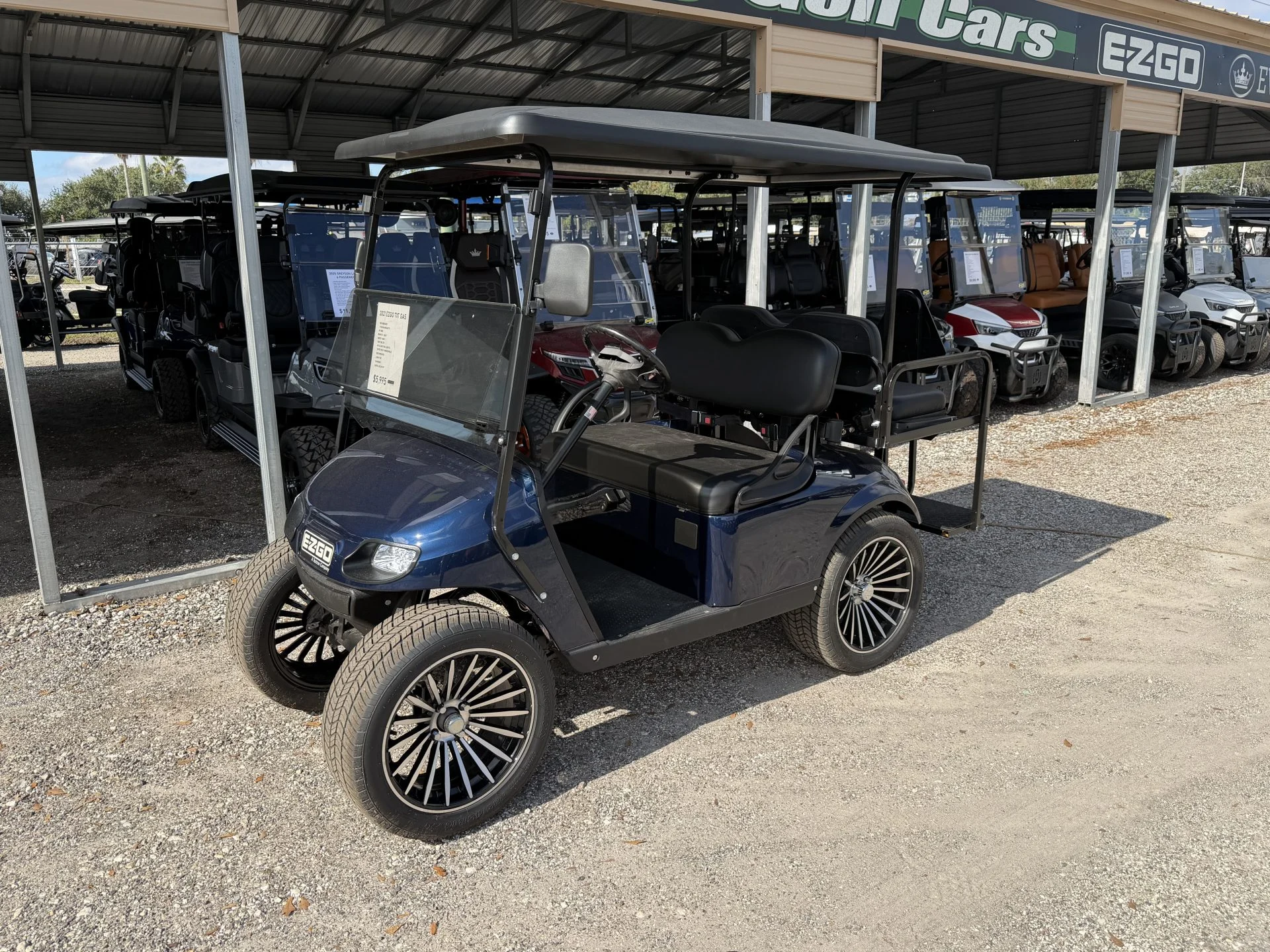 2021 E Z GO TXT Gas Golf Cart for Sale (Patriot Blue)307 (1)