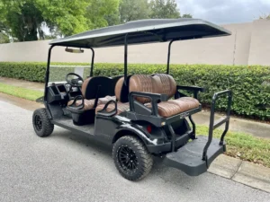 2026 E Z GO Express 6 Gas Lifted Black Golf Cart for Sale370 (2)